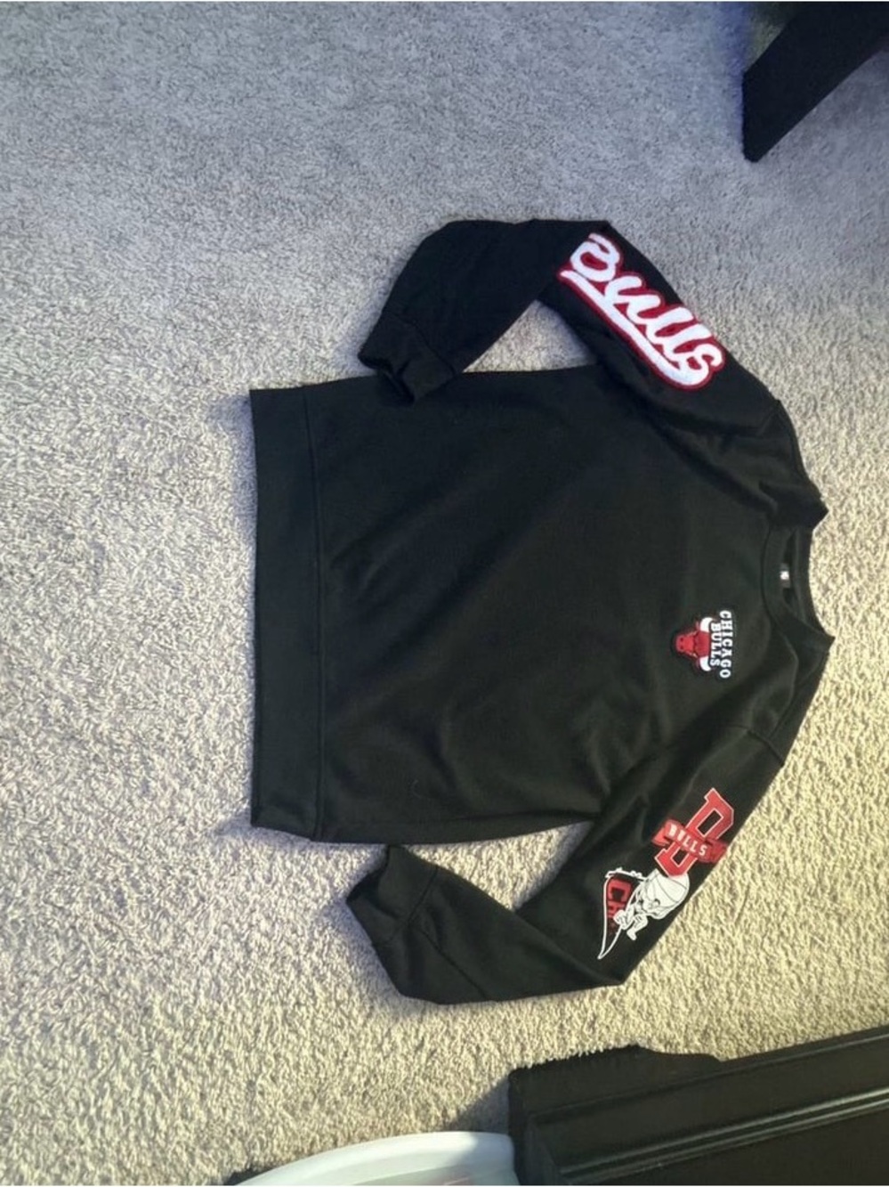 Chicago Bulls NBA Logo Graphic Long Sleeve Crewneck Sweatshirt